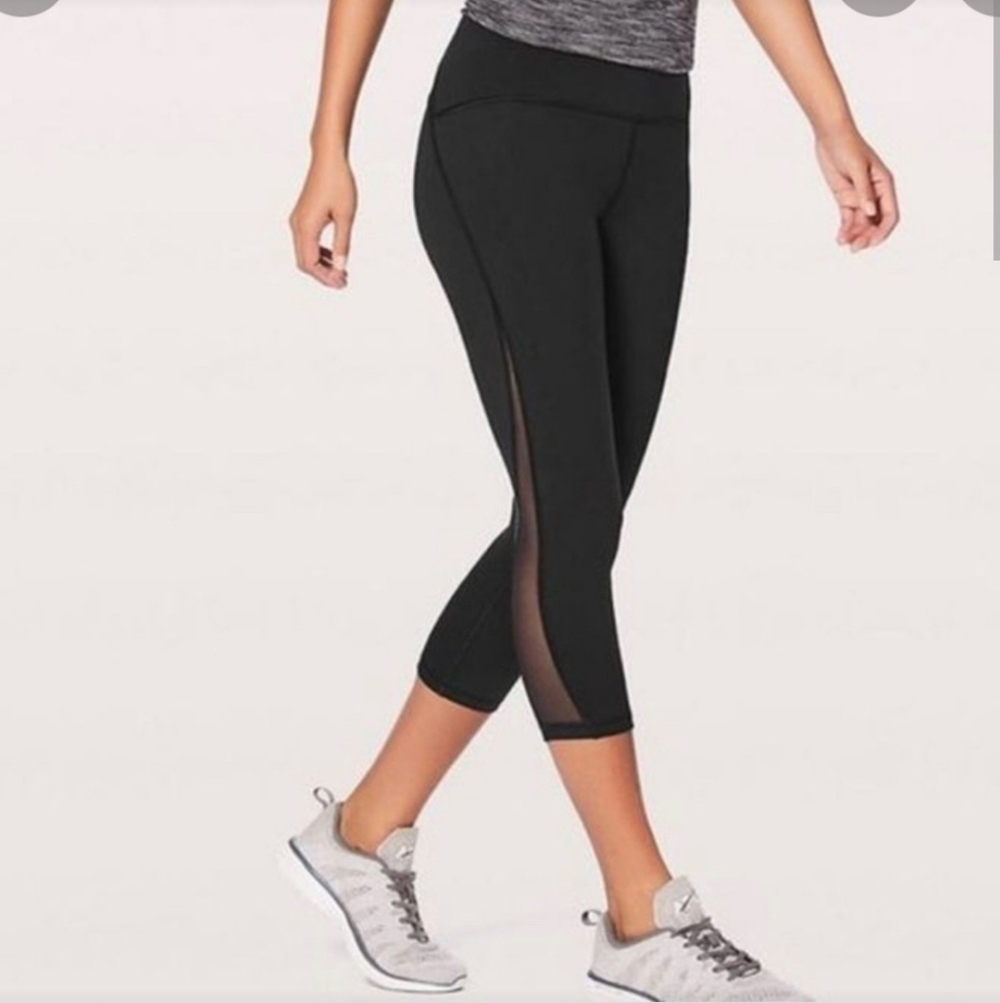 EUC Lululemon Nulu High-Rise Mesh-Panel Tight Workout Leggings